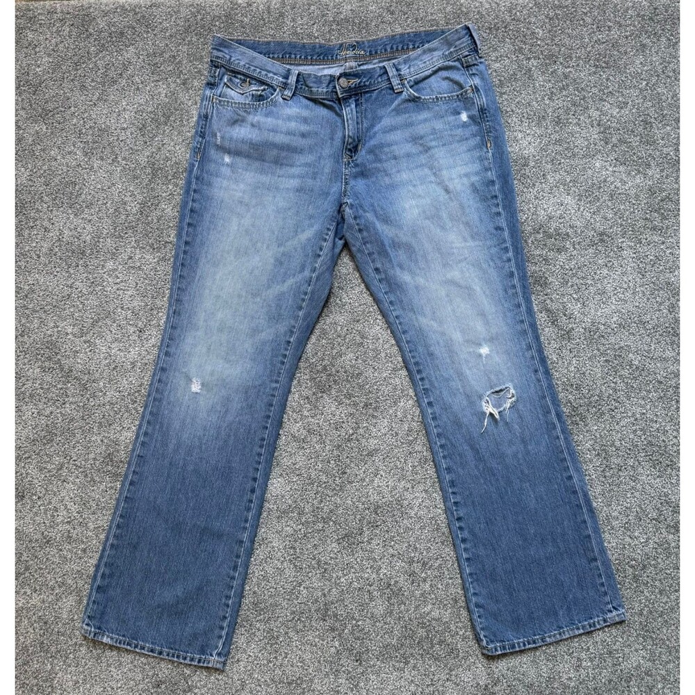 Old Navy The Diva Denim Jeans Low Rise Sz 14 Regular Boot Cut Back Pocket Y2K